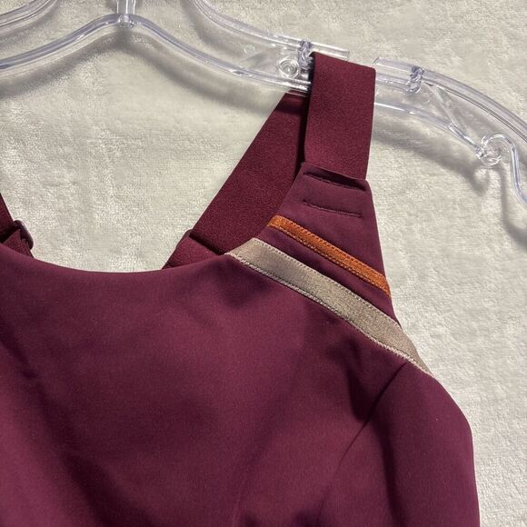 Free People Movement Freestyle Sports Bra Maroon Size Small Gym Running Workout - Picture 3 of 13